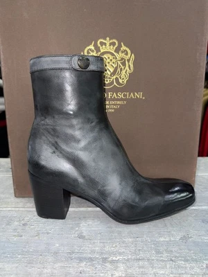 Alberto Fasciani 黑色/灰色踝靴 尺寸 EU39 AF774 — 第 1/4 张图片