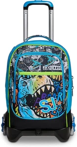 Trolley Scuola Jack 3 Ruote - SJ Boy Bambino - Azzurro - Zaino Sganciabile - Dop - Foto 1 di 12