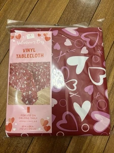 Valentinstag 60" x 84" Vinyl Tischdecke mehrere Herzen für länglichen Tisch - Bild 1 von 2