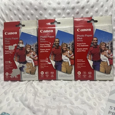  Глянцевая фотобумага премиум-класса Canon Photo Plus — 50 листов — 4x6 дюймов Комплект из 3 - Изображение 1 из 4