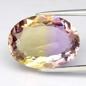 π 6.59ct VVS Oval Natural Yellow & Purple Ametrine - Untreated, Brazil Gemstone - Picture 1 of 4