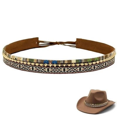 Bandas para sombreros de vaquero para hombres mujeres, cintas para sombreros de cuero cinturón para  Foto 1 de 4