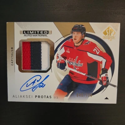2024-25 UPPER DECK SP AUTHENTIC  ALIAKSEI PROTAS LIMITED AUTO MATERIAL #005/100 - Image 1 of 2