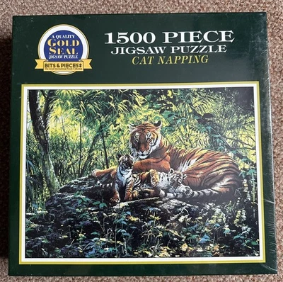 Gold Seal Cat Napping Jigsaw Puzzle 1500 Pieces New and Factory Sealed - Image 1 of 2
