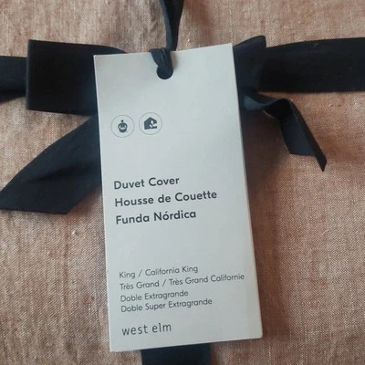 West Elm European Flax Linen Duvet Cover,King/California King - Image 1 of 4
