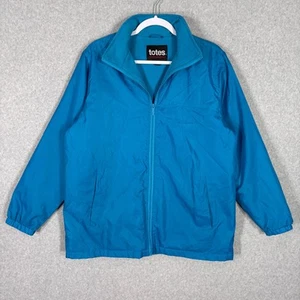 Totes Jacket Medium Windbreaker Fleece Lined Packable Wind Water Resistant ** - Picture 1 of 13
