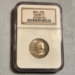 1956 Washington Quarter - Mint State UNC - NGC MS 67 - Picture 1 of 4