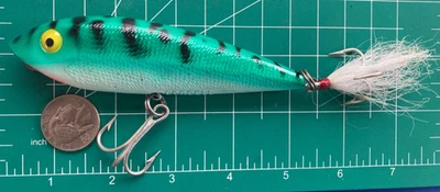 ВИНТАЖНЫЙ ХЛОПОК корделл синий полоски трудно найти цвет TOPWATER приманка поверхности CRA - Изображение 1 из 4