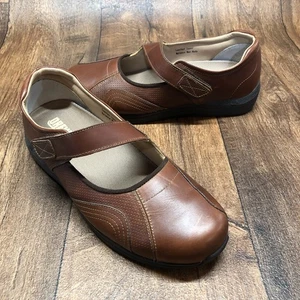 Drew Magnolia Mary Jane Shoes Women 11.5 WW Comfort Brown Fabric Closed Toe MINT - Picture 1 of 9