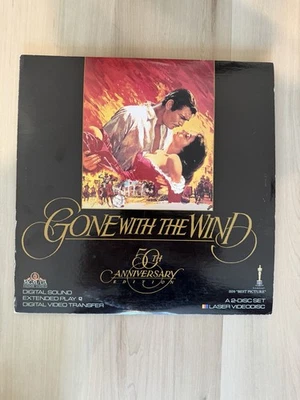 Gone With The Wind Laserdisc 50th Anniversary Edition Extended Play 2 Disc Set Foto 1 de 4