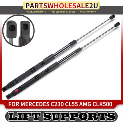 2x Soporte elevador capó delantero para Mercedes-Benz C230 C240 C350 CLK350 CLK500 CLK550 Foto 1 de 4