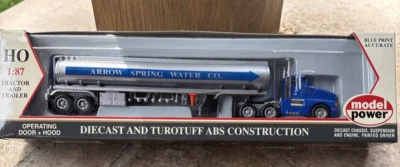 HO Scale Model Power SH Tractor Tank Trailer Arrow Spring Water 16000 NIB - Image 1 of 4