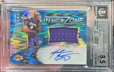 2016-17 Spectra Kobe Bryant In The Zone Blue Shock Prizm Auto /99 BGS 8.5 / 10