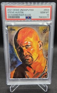 2021 Topps WWE Undisputed STONE COLD STEVE AUSTIN PSA 10 Illustration Insert RS9
