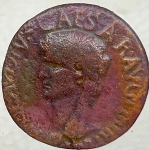 Large Ancient Rare Roman Coin 41-50 AD Emperor Claudius I Minerva Toned Nice - Picture 1 of 10