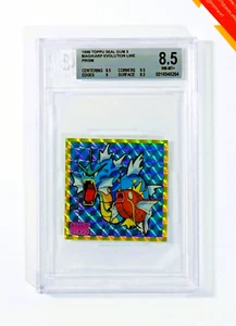 Pokemon BGS 8.5 Magikarp Evolution Line Prism Toppu Seal Gum 3 1998 Japanese - Foto 1 di 3