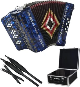 SofiaMari NSM-3412 34-Button 12 Bass Accordion FBE Blue - Picture 1 of 5