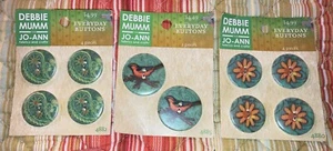 Lot Of Debbie Mumm Everyday Buttons Bird Paisley 4880 4882 4885 - Picture 1 of 4