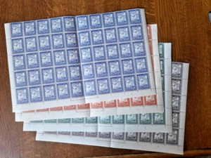 ZANZIBAR SG327-330 Half Sheets of 50 1944 Al Busaid - MNH Plate & Imprint - Picture 1 of 6