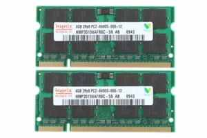 Hynix 8GB 2X 4GB 4 G PC2-6400 2RX8 DDR2-800MHz 200PIN SODIMM Laptop Memory RAM - Picture 1 of 6