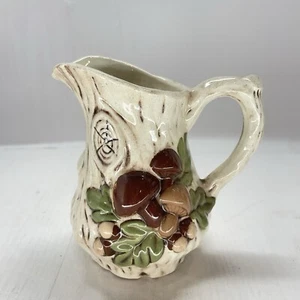 Vintage Pilz Milchkännchen Krug Milchkännchen 70er Jahre Keramik Wald Baumstumpf - Bild 1 von 9