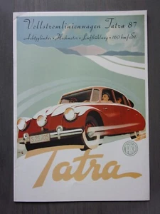 TATRA 87 SALOON 1990er REPRINT Verkaufsprospekt mit deutschem Text - Bild 1 von 11