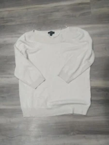 Worthington Damen Bluse mit Rundhalsausschnitt Glitzer Cremefarben 3/4 Arm Größe... - Bild 1 von 1