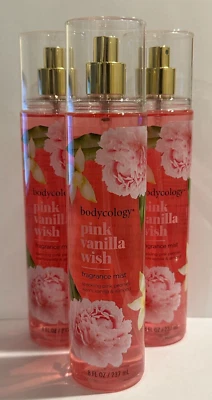 Bodycology Fragrance Mist Body Spray Women - PINK VANILLA WISH - 8 oz each - Image 1 of 2