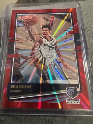 2020-21 Brandon Clarke Panini Donruss #192 Red Laser /99 Memphis Grizzlies SP - Image 1 of 3