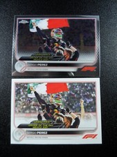 Sergio Perez Mexico Flag 2022 Topps Chrome Formula 1 F1 2 Card Set #189