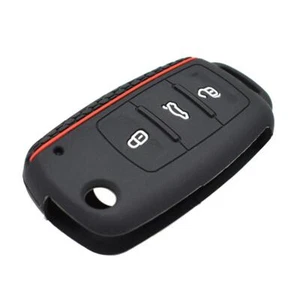 Silicone Remote Key Fob Case Cover For VW Golf Polo Beetle SKODA Fabia Superb - Picture 1 of 6