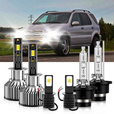 For Mercedes-Benz ML55 AMG 2000-2001 LED HID Headlight Bulb Hi/Lo Fog Light Kit - Image 1 of 4