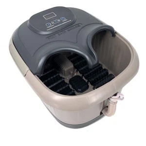 Electric Foot Spa Bath Massager w/Heat Soaker Bubbles Vibration Pedicure Timer - Picture 1 of 9