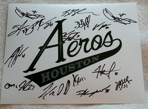 12/13 Hoston Aeros Team Signed 8x10 Photo w/ Zack Phillips Minnesota Wild Auto - Picture 1 of 1
