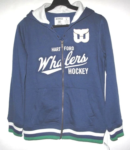 CCM Hartford Whalers (now Hurricanes) women's vintage full zip hoodie Large Cover