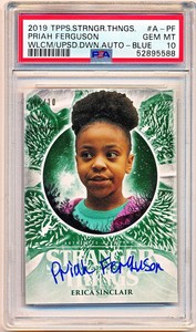 Topps Stranger Things Welcome Upside Down Priah Ferguson Blue Auto /10 PSA 10