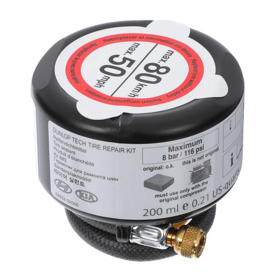 Novo selante de reparo de mobilidade de pneus fabricante de equipamento original 2012-2019 Kia Rio Soul 52932-3X000 - Imagem 1 de 4