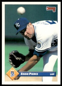 1993 Donruss Baseball Card Eddie Pierce Rookie Kansas City Royals #147