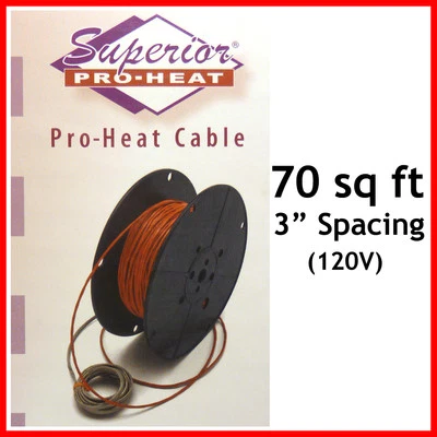 Cabo de aquecimento de piso Watts Radiant Superior Pro-Heat - 70 pés quadrados - Imagem 1 de 3