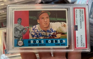 1960 Topps 28 Brooks Robinson HOF Signed PSA Auto Clean Auto - Picture 1 of 2