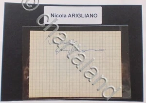 Autografo originale Nicola Arigliano - foglietto - 1985 ca. 273 - Picture 1 of 1