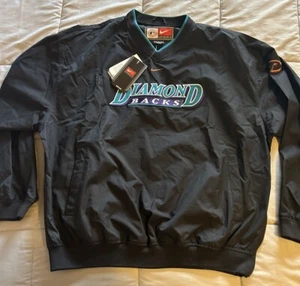 Arizona Diamondbacks Men’s Nike Throwback Black Windbreaker New Large L NWT MLB - Picture 1 of 3