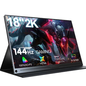 EVICIV 2K 144 Hz 18" QHD Portable Gaming Monitor 100% DCI-P3 Gaming FreeSync HDR - Picture 1 of 11
