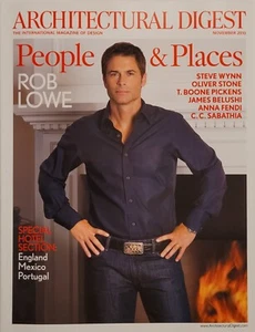 ROB LOWE November 2010 ARCHITECTURAL DIGEST Magazine OLIVER STONE / STEVE WYNN + - Picture 1 of 1