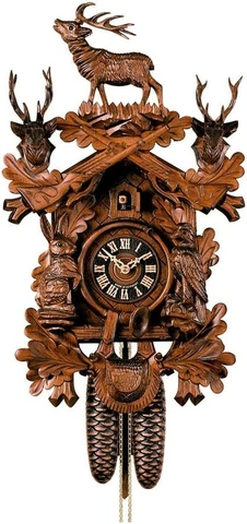 Cuckoo Clock Hunting Clock, Standing Deer Cover