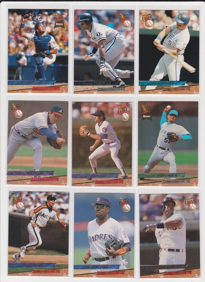 1993 Ultra Baseball you pick base stars RC rookie insert Hall Of Famers NM - Image 1 of 1
