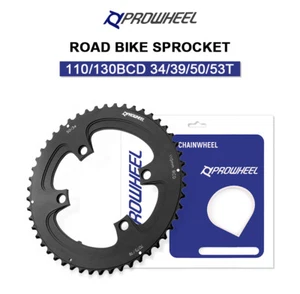 Prowheel Double Speed Bike Chainring 34T/50T 39T/53T 110BCD 130BCD Road Bicycle - Picture 1 of 30