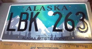 Matrícula de Alaska edición 2016 Northern Lights & Mountains, LBK 263, excelente - Imagen 1 de 2
