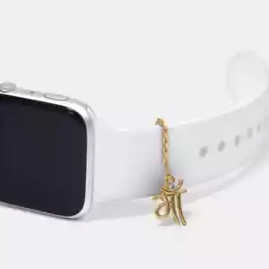 18k Yellow Gold Watch charm .581g Diamond 0.08Ct Fine Jewelry Perfect Gift Women - Picture 1 of 10