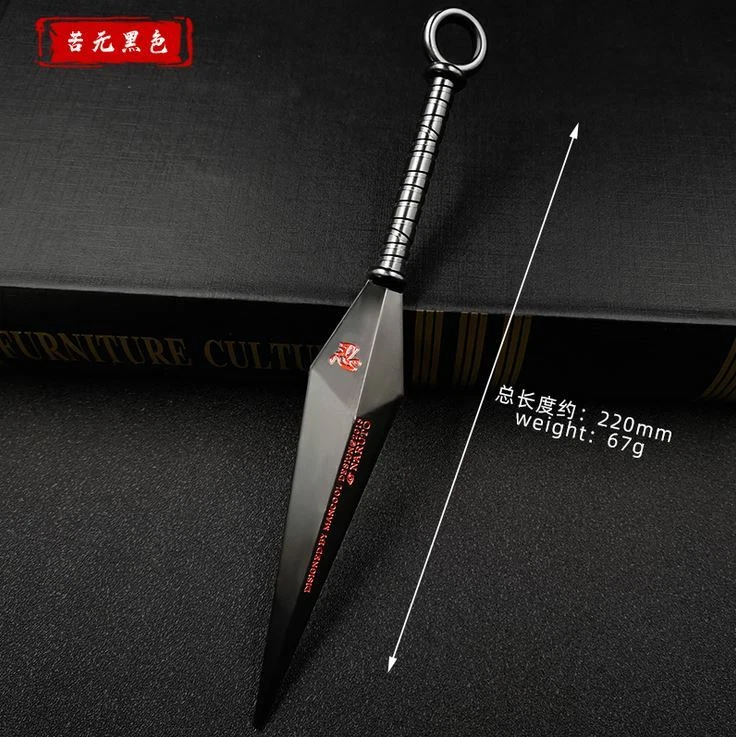 Naruto Shipudden Black Kunai Ninja Throwing Knife Anime Cosplay Konoha - image 1 of 1